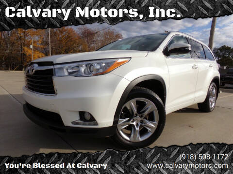 2015 Toyota Highlander for sale at Calvary Motors, Inc. in Bixby OK