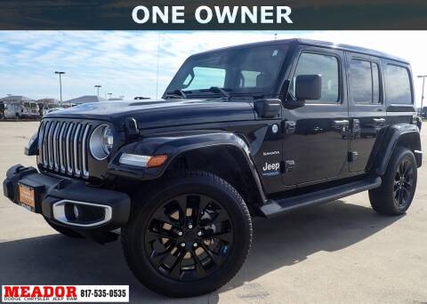 2021 Jeep Wrangler Unlimited for sale at Meador Dodge Chrysler Jeep RAM in Fort Worth TX