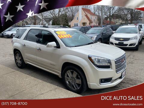 2014 GMC Acadia for sale at Dice Auto Sales in Lansing MI