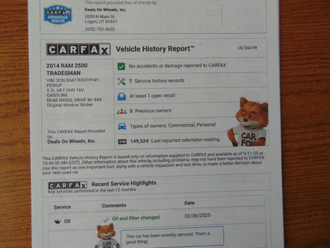 2014 RAM 2500 Tradesman