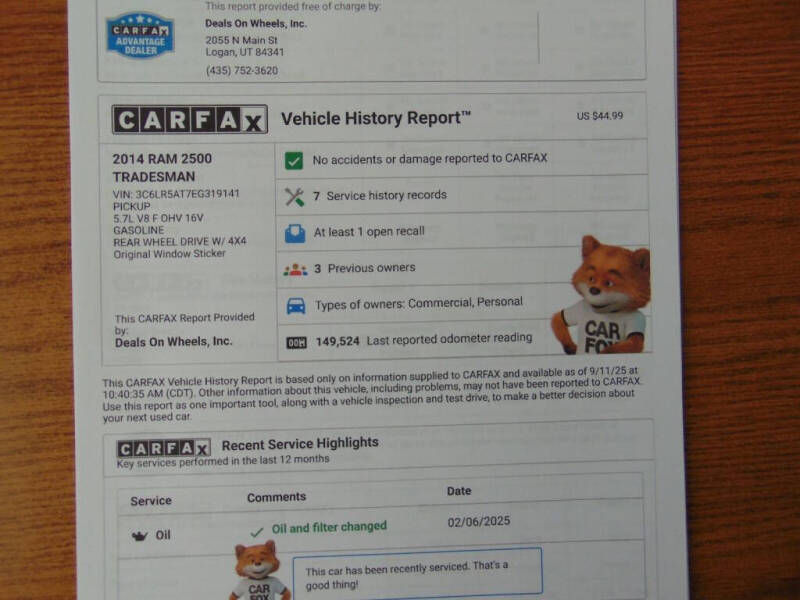 2014 RAM 2500 Tradesman