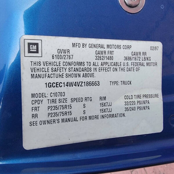 1997 Chevrolet C/K 1500 Series C1500 Silverado