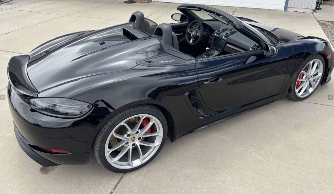 Black 2021 Porsche 718 Boxster Spyder Convertible Spyder 2dr Roadster 2