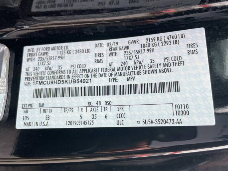 2019 Ford Escape SEL