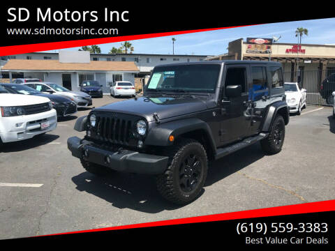 2018 Jeep Wrangler Unlimited for sale at SD Motors Inc in La Mesa CA