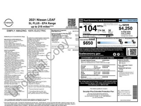 2021 Nissan LEAF SL PLUS