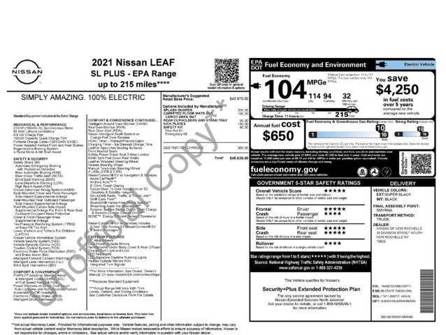 2021 Nissan LEAF SL PLUS