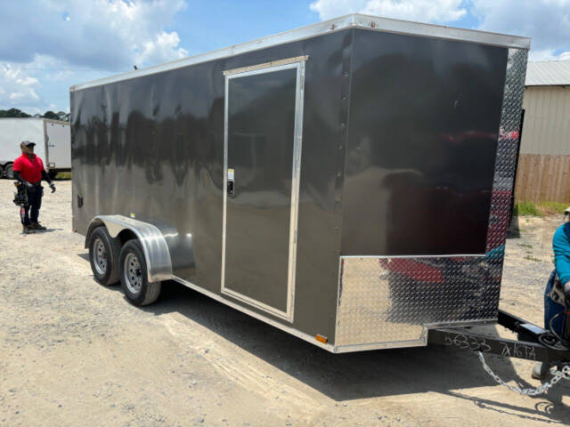 2024 Quality  7x16 enclosed cargo double door trailer for sale at Cross Resurrection Golf Carts and Trailers in Rincon, GA