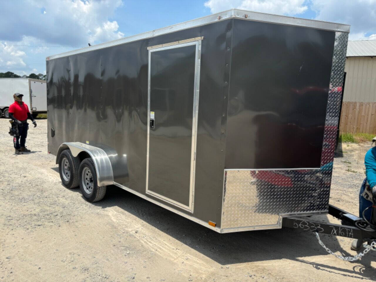 2024 Quality  7x16 enclosed cargo double door trailer for sale at Cross Resurrection Golf Carts and Trailers in Rincon, GA