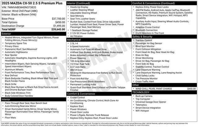 2025 Mazda CX-50 2.5 S Premium Plus