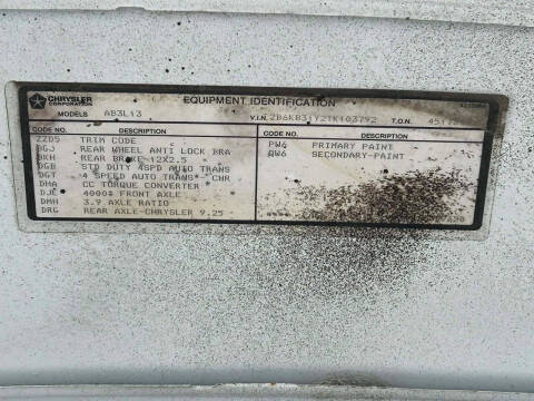 1996 Dodge Ram Van 3500