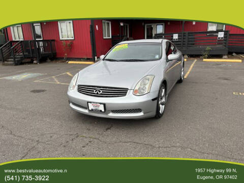 2005 Infiniti G35 for sale at Best Value Automotive in Eugene OR