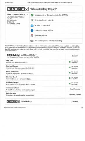 1996 Dodge Viper GTS