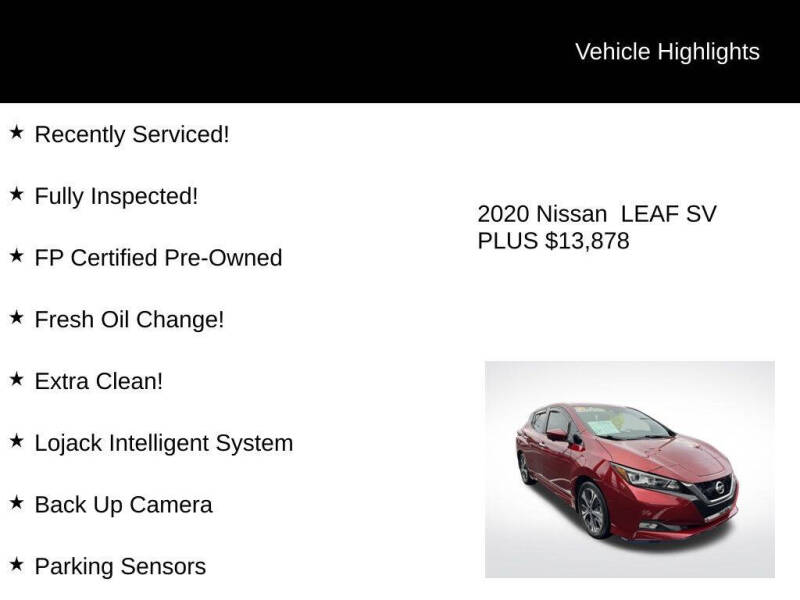2020 Nissan LEAF SV PLUS