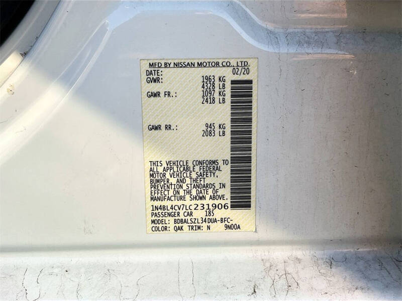 2020 Nissan Altima 2.5 SR