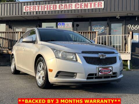 2013 Chevrolet Cruze for sale at CERTIFIED CAR CENTER in Fairfax VA