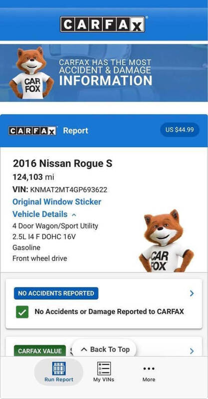 2016 Nissan Rogue S
