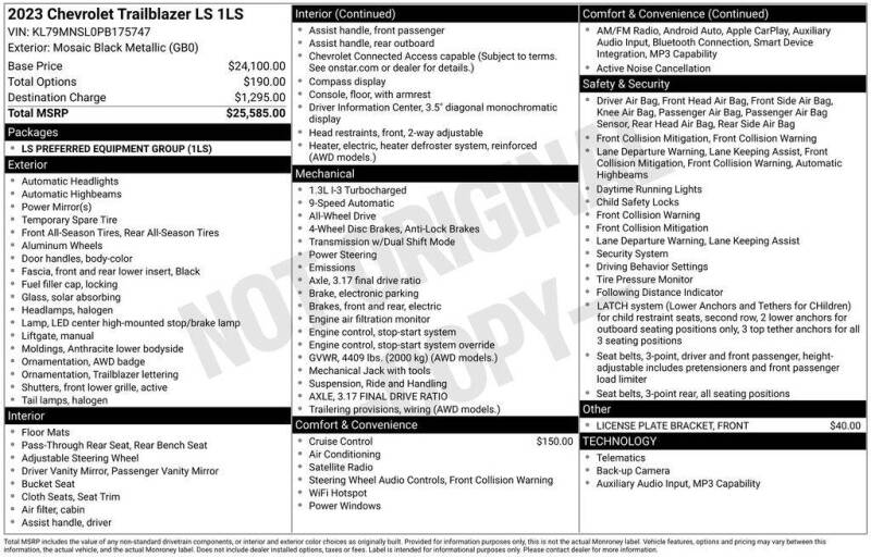 2023 Chevrolet TrailBlazer LS