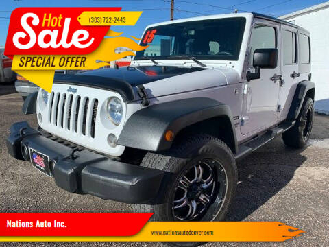 2015 Jeep Wrangler Unlimited for sale at Nations Auto Inc. in Denver CO