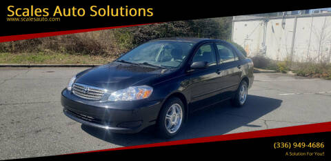 2007 Toyota Corolla for sale at Scales Auto Solutions in Madison NC