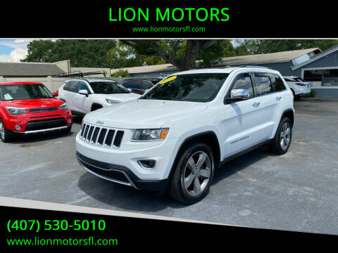 2014 Jeep Grand Cherokee for sale at LION MOTORS in Orlando FL