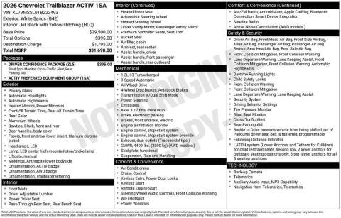 2026 Chevrolet TrailBlazer ACTIV