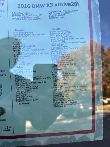 2016 BMW X3 xDrive28i