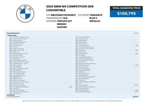 2024 BMW M4 Competition xDrive
