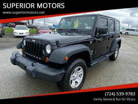 2017 Jeep Wrangler Unlimited for sale at SUPERIOR MOTORS in Latrobe PA