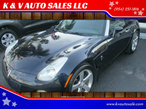 2008 Pontiac Solstice for sale at K & V AUTO SALES LLC in Hollywood FL