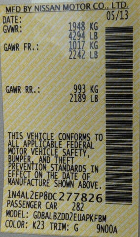 2013 Nissan Altima 2.5 S