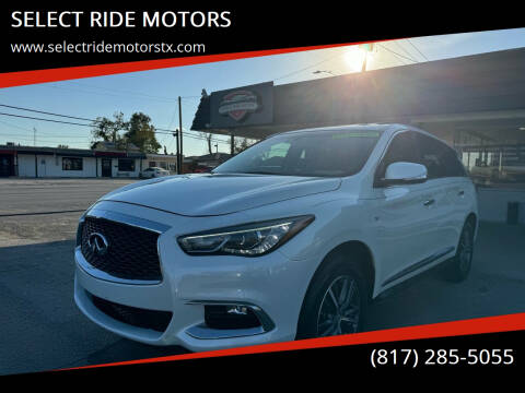 2018 Infiniti QX60 for sale at SELECT RIDE MOTORS in Arlington TX