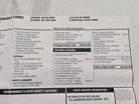 2021 Chevrolet Corvette Stingray