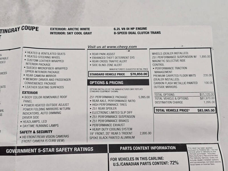 2021 Chevrolet Corvette Stingray