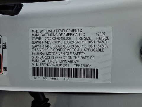 2026 Honda Ridgeline RTL