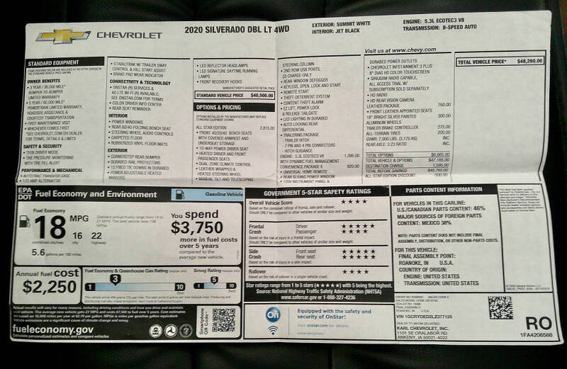 2020 Chevrolet Silverado 1500 LT