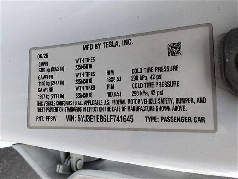 2020 Tesla Model 3 Long Range