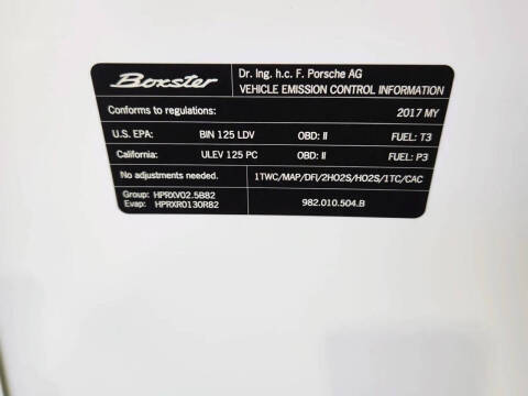 2017 Porsche 718 Boxster