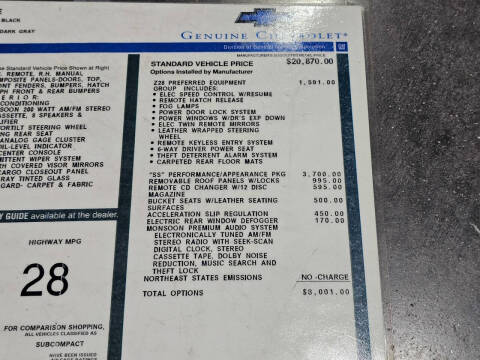 1999 Chevrolet Camaro Z28