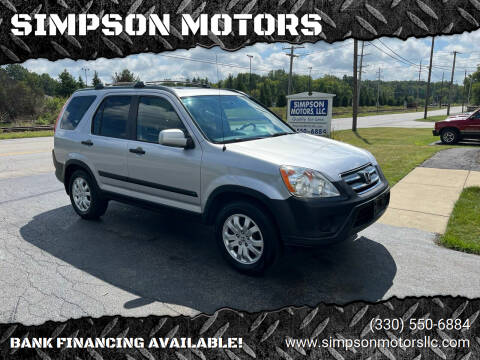 2005 Honda CR-V for sale at SIMPSON MOTORS in Youngstown OH