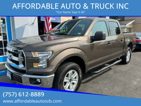 2017 Ford F-150 for sale at AFFORDABLE AUTO & TRUCK INC in Virginia Beach VA