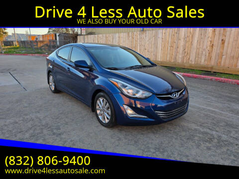 2016 Hyundai Elantra for sale at Drive 4 Less Auto Sales in Houston TX