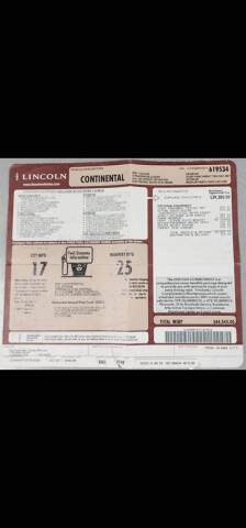 2001 Lincoln Continental