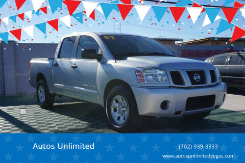 2007 Nissan Titan for sale at Autos Unlimited in Las Vegas NV