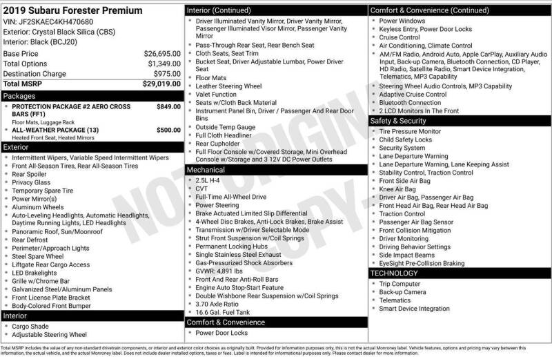 2019 Subaru Forester Premium