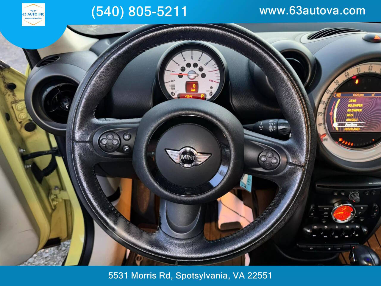 2011 MINI Cooper Countryman for sale at 63 Auto Inc in Spotsylvania, VA