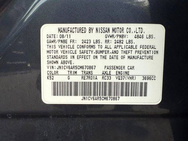 2012 Infiniti G37 Sedan x