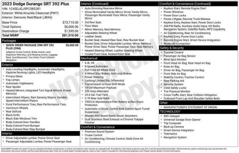 2023 Dodge Durango SRT 392 Plus