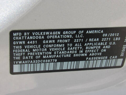 2013 Volkswagen Passat S