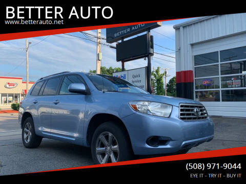 2008 Toyota Highlander for sale at BETTER AUTO in Attleboro MA